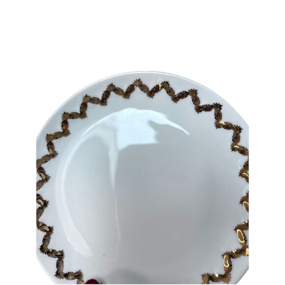 Lilly Pulitzer Target White Gold 5” Single Plate Appetizer Small Pineapple Rim - Picture 2 of 3